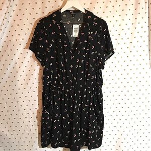 Torrid Floral Button Down Romper 2X NWT